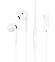 Наушники внутриканальные Borofone BM96, Brilliant, 8 pin, 1.2 м, цвет: белый