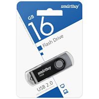 Носитель информации 16Gb, USB2.0 Smartbuy Twist Black (SB016GB2TWK)