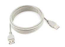 Удлинитель USB-USB  AM/AF v2.0, 3.0m Cablexpert (CC-USB2-AMAF-10-N), медь, серый, пакет