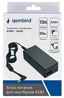 Блок питания для ноутбука Acer, Asus 19V 3.42А (3.0х1.1мм) 65W, (NPA-AC36) Gembird