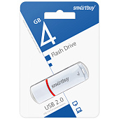   4Gb, USB2.0 SmartBuy Crown White (SB4GBCRW-W)