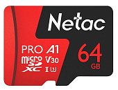   Transflash(MicroSDXC) 64Gb Netac P500 Extreme Pro Class 10 UHS-I A1 V30 (100 Mb/s)  