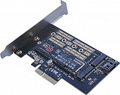  AgeStar AS-MC02 PCI-E  M.2 SATA SSD+M.2 NVME SSD Card