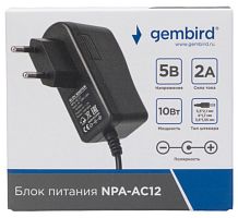 Блок питания 12V 3A (5.5х2.5) (NPA-AC40) Gembird