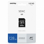   Transflash(MicroSDXC) 128Gb Smartbuy Class10 U3 V30 A1 Adv.R/W up to 90/55  . (SB128GBSDXU1A-AD)