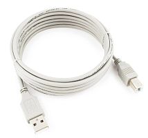 Кабель USB-USB  AB v2.0,  3.0m Cablexpert (CC-USB2-AMBM-10-N), серый  