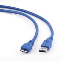 Кабель USB 3.0 Pro Cablexpert CCP-mUSB3-AMBM-0.5M, AM/microBM 9P, 50см, экран, синий