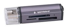 Устройство чтения/записи Gembird (FD2-MSD-5), 4в1: SD, TF (MicroSD), MS, M2, алюминий
