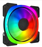 Вентилятор 140х140mm, Powercase (СM21-14 ARGB) (PWM, 4pin +ARGB Sync, 800-1500±10% об/мин), Black