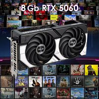 Видеоадаптер 8Gb PCI-E GeForce RTX5060 ASUS Dual OC Edition [DUAL-RTX5060-O8G]