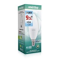 Лампа светодиодная Cвеча (LED) 9,5вт 4000К E14 Smartbuy (SBL-C37-9_5-40K-E14)
