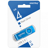   4Gb, USB2.0 SmartBuy Twist Blue (SB004GB2TWB)