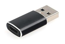 Переходник USB3.1 Cablexpert (A-USB3.1-AMCF), AM/Type-C(F), 5Гбит/с, QC3.0, метал.корпус, Pro, черный