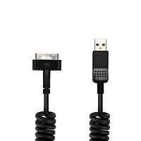USB кабель для iPhone 4G/4GS 30 pin 1.5м пружина техпак (173677)