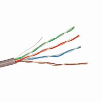 Кабель витая пара ExeGate UTP4-C5e-CCA-S26-IN-PVC-GY-100 UTP 4 пары кат.5e CCA, 26AWG, бухта 100м, серый, PVC