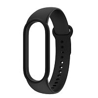 Силиконовый ремешок для Xiaomi Mi Band 5 (черный)