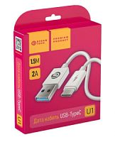 USB кабель Type-C 1.5м DREAM U1 2A поддержка быстрой зарядки (180401)