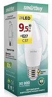 Лампа светодиодная Cвеча (LED) 9,5вт 3000К E27 Smartbuy (SBL-C37-9_5-30K-E27)