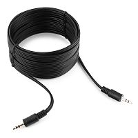 Кабель аудио Cablexpert CCA-404-5M, Jack 3.5(M)/Jack 3.5(M), 3pin, 5м, черный, пакет