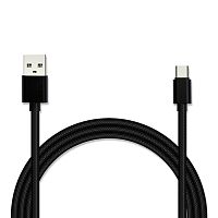 USB кабель Type-C 1.0м Jet.A JA-DC31 чёрный в оплётке