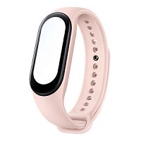 Силиконовый ремешок для Xiaomi Mi Band 5/6/7 (темно-кремовый)*