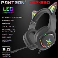 Наушники с микрофоном Jet.A Panteon GHP-290 черная (LED RAINBOW)