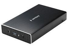 Контейнер 3.5" Gembird EE3-U3S-1, SATA - USB3.0 порт Type-A, SATA III, металл, чёрный, коробка