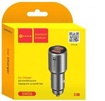 АЗУ DREAM SM06 2USB QC3.0 2.4A темно-серый (175128)