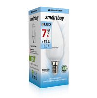Лампа светодиодная Свеча (C37) 7Вт E14 4000K SmartBuy (C37-07-4000-E14\SBL-C37-07-40K-E14\SBL-C37-07-40K-E14)