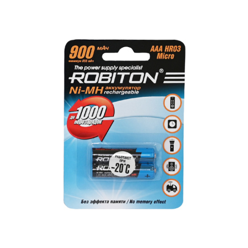 Аккумулятор ROBITON AAA 900 mAh BL2