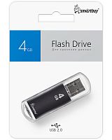 Носитель информации 4Gb, USB2.0 SmartBuy V-Cut (SB4GBVC-K) Black