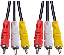 Кабель соединительный Perfeo 3xRCA(M)-3xRCA(M). 1.5 м. R3103