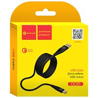 USB кабель micro USB 1.0м DREAM DC01 QC3.0 черный (175058)