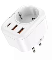Сетевой фильтр HOCO NS3 1 гнездо+PD 20W+2USB QC3.0 18W