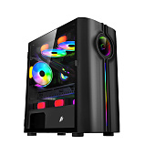  1STPLAYER INFINITE SPACE IS3 Black (mATX, 1x120mm RGB ) (IS3-BK-1F2)