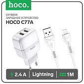  2 USB HOCO C77A, Highway, 2400mAh,   8 pin, : 