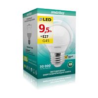 Лампа светодиодная Шарик (G45) 9.5Вт E27 3000K SmartBuy (SBL-G45-9_5-30K-E27)