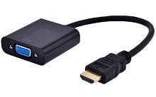 Переходник мониторный HDMI (M) - VGA (F) GEMBIRD A-HDMI-VGA-04