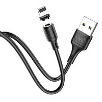 USB кабель для iPhone 8 pin 1.0м  2.0 А HOCO X52  магнитный, черный