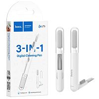 Набор для чистки цифровых устройств HOCO, Multifunctional, UT1, диаметр 12 mm, пластик, цвет: белый