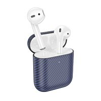 Наушники внутриканальные Borofone BW01 Plus, Bluetooth, TWS, цвет: синий, карбон