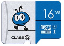 Носитель информации Transflash(MicroSDHC) 16Gb Smartbuy BLUE (SB16GMSDU1BLUE00) UHS-I, без адаптера