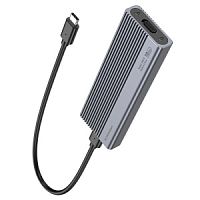 Контейнер USB 3.1 для M2 NVME HOCO, HB47A, пластик, цвет: серый