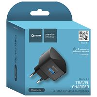 СЗУ DREAM DRM-C26 QuickCharge3.0 2.4A USB (5min-5%, 41.3g) черный (173462\123132)