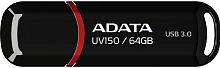 Носитель информации 64Gb, USB3.0 A-DATA UV150 (AUV150-64G-RBK),  чёрный