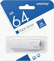 Носитель информации 64Gb, USB3.1 SmartBuy Clue (SB64GBCLU-W3) белый