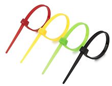 Стяжки пластиковые Cablexpert (NYT-100x2.5C), 100 шт, (набор 4 цвета по 25 шт)