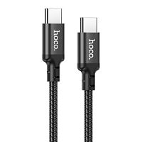 USB кабель Type-C - Type-C 1.0м, HOCO X14 Double speed, 3,0А, PD 60Вт, цвет: чёрный