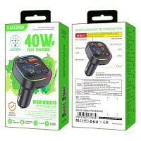 FM-трансмиттер BLUETOOTH KAKUSIGA KSC-1065 40W QC3.0 RGB (USB TYPE-C TF)