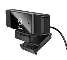 Веб-камера HOCO, D100, разрешение 1080P/30FPS, микрофон, USB 2.0, 1,5м, цвет: чёрный